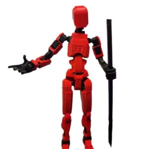 The 3rd Generation Fully Articulated Movable Doll 13 Joint Movable 3D Dummy Doll DIY Assembly Toy, Three Hand Types Four weapons