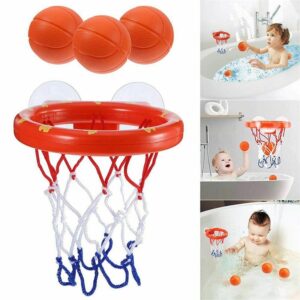 Bathroom Toddler Boy Water Toys Bathtub Shooting Basketball Hoop with 3 Balls Baby Bath Toy Kids Outdoor Play Set