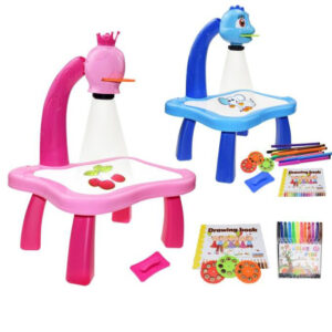 Children Led Projector Art Drawing Table Toys Kids Painting Board Desk Arts Crafts Educational Learning Paint Tools Toy for Girl
